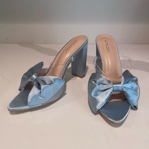 Blue with Bow High Heel Size 9